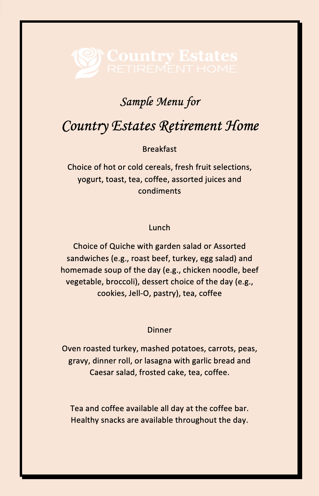 Lunch at Country Estates